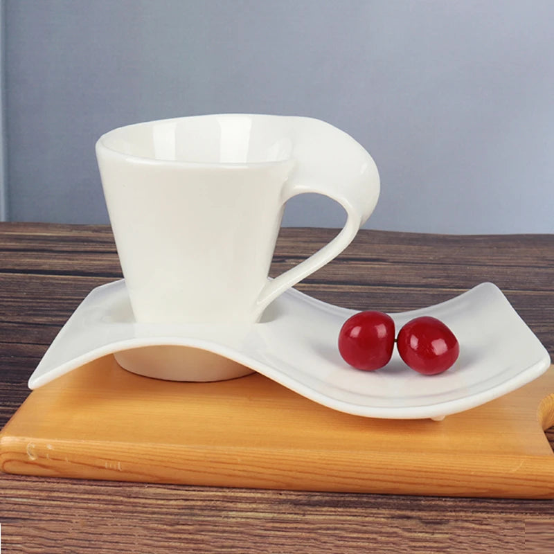 Espresso Coffee Cup Home Living Room Drinking Utensils European Ceramic Cups with Spoon and Cup Holder Kitchen Bar Supplies