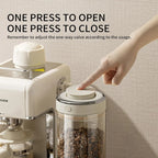 Coffee Canister Premium Glass - Airtight Coffee Container with One-Way CO2 Valve and Freshness Tracker for Coffee Bean Storage