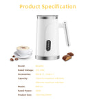 Coffart Automatic Milk Frother Electric Hot and Cold for Making Latte Cappuccino Fully Automatic Coffee Frothing Foamer