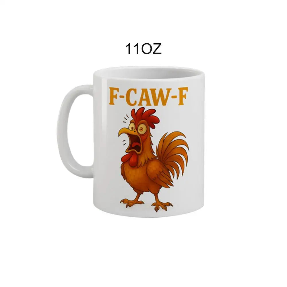 Coffee Mug Ceramic F-CAW-F Drinkware 11oz Poultry Rooster Coffee Cup for Milk Juice Soda Beer Wine Kitchen Office Travel Picnic