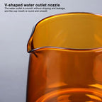 300/550ml Colour Clear Glass Cup Heat-resistant Pour Over Glass Range Coffee Server Carafe Drip Coffee Pot Milk Jug Tea Kettle