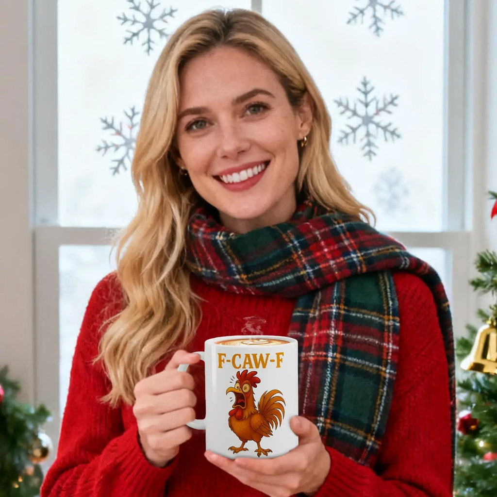 Coffee Mug Ceramic F-CAW-F Drinkware 11oz Poultry Rooster Coffee Cup for Milk Juice Soda Beer Wine Kitchen Office Travel Picnic