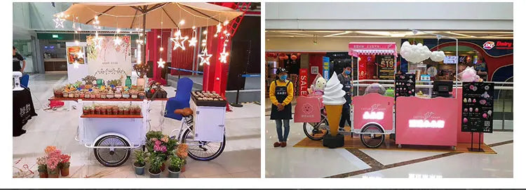 Outdoor Business Bike Electric Coffee Bike For Drink Food Bike