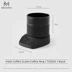 MUVNA-Mini Escala Espresso Eletrônico Exact 0.1g, Alta Precisão,Pesando LED, Balança de Café Portátil, Pó Recebendo Cup, 0.1g