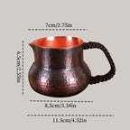 Handcrafted Pure Copper Coffee Mug Creativity Retro Weave Handle Moscow Water Mule Breakfast Cup Moscow Drinkware Tableware