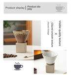 Coarse Pottery Coffee Mug with Base Creative Triangular Cone Shape Mug Personalized Small Espresso Cups for Bar 200ml