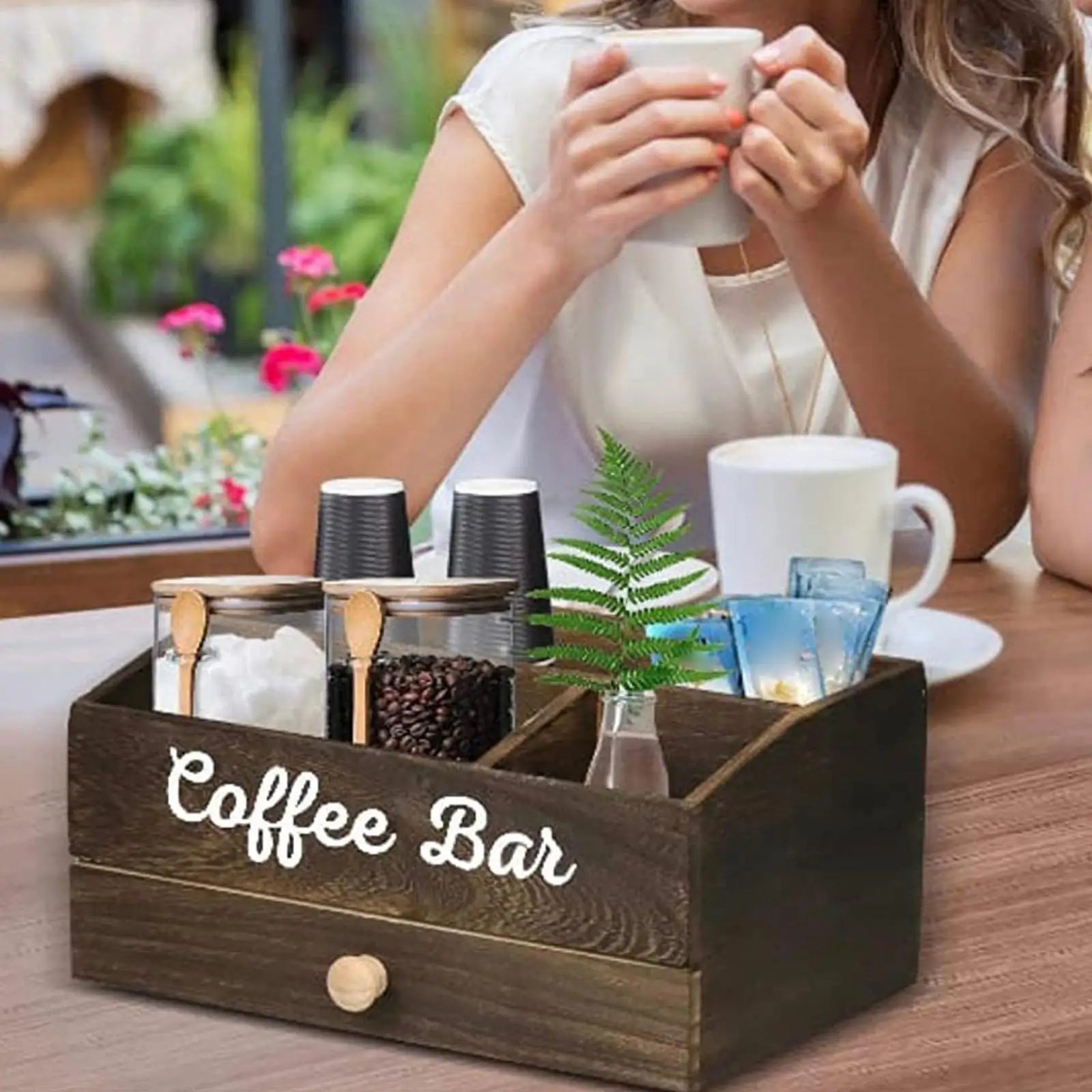 Coffee Station Organizer Dispenser Practical Home Office Large Capacity Coffee Pod Storage for Breakroom Cafe Office Home Party
