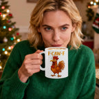 Coffee Mug Ceramic F-CAW-F Drinkware 11oz Poultry Rooster Coffee Cup for Milk Juice Soda Beer Wine Kitchen Office Travel Picnic