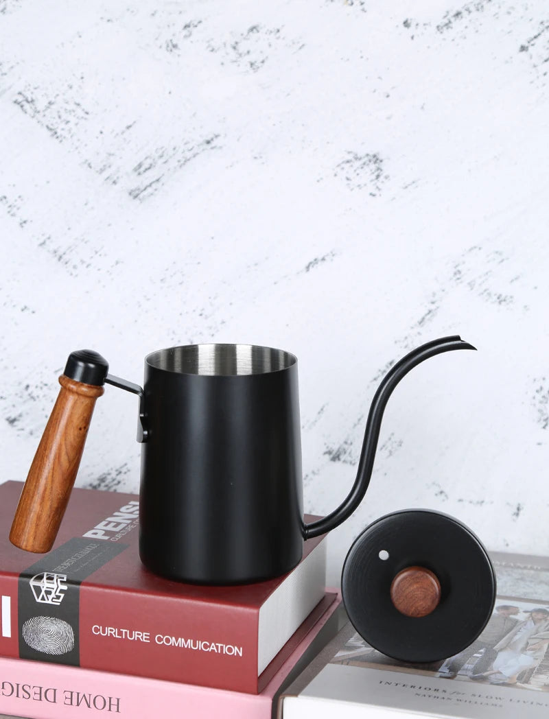 Coffee Pot Milk Frothing Pitcher Jug Gooseneck Kettle Spout Stainless Steel Espresso Coffee Tea Milk Pot Kettle Can 550 /600ml