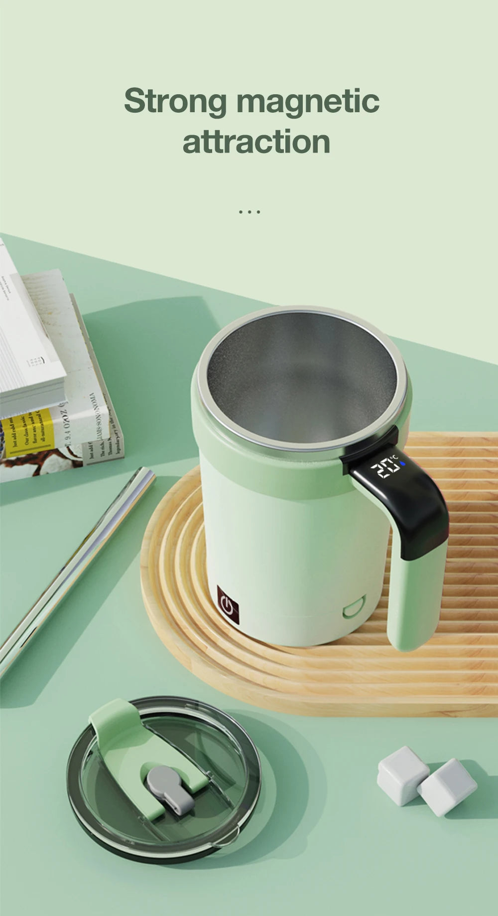 380ML Automatic Stirring Cup Rechargeable Electric Self Mixing Coffee Mug Portable Tea Milk Drinking Cup Rotating Magnetic Tools