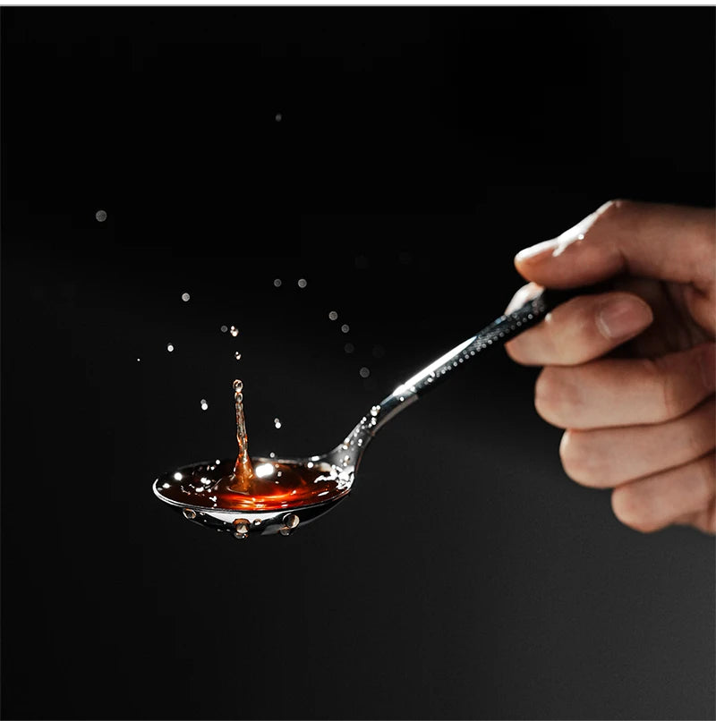 MHW-3BOMBER 1/2/3Pcs Measuring Spoon Coffee Tasting Spoon Stainless Steel Round Spoon for Baking/Cooking/Dessert Kitchen Tool