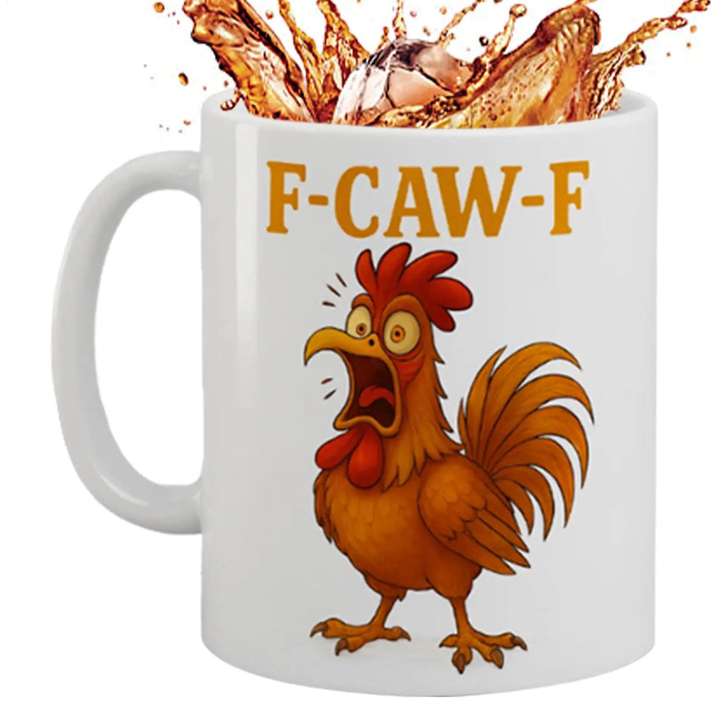 Coffee Mug Ceramic F-CAW-F Drinkware 11oz Poultry Rooster Coffee Cup for Milk Juice Soda Beer Wine Kitchen Office Travel Picnic