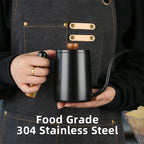 Coffee Pot Milk Frothing Pitcher Jug Gooseneck Kettle Spout Stainless Steel Espresso Coffee Tea Milk Pot Kettle Can 550 /600ml