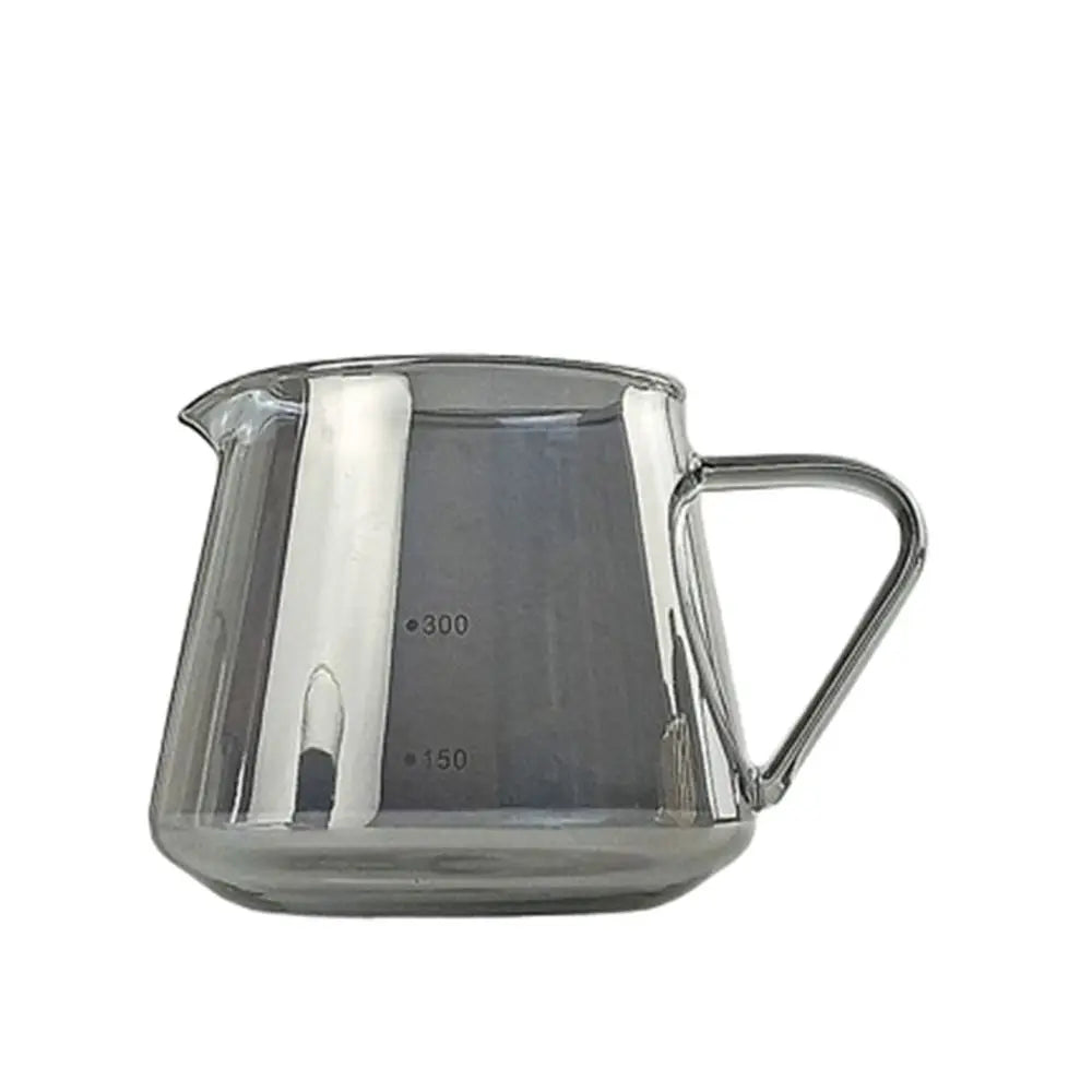 Coffee Server Glass Coffee Maker Set 60 Degree Clear Coffee Carafe Coffee Accessories Simple V-shape Funnel Barista