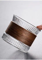 Gianxi Glass Coffee Mug Japanese Style  Walnut Cup SleeveTransparent Kawaii Cup Coffeeware Beautiful Tea Mugs Beer Mug Cute Mug