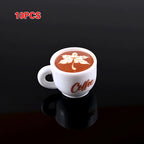 DIY Accessories for Miniature Dollhouse: 10pcs Kawaii Simulation Coffee Cup Set