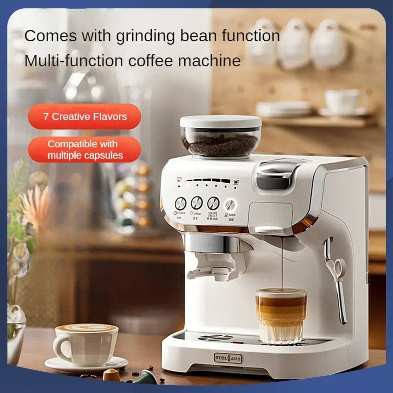 Multifunctional Coffee Machine That Can Use Capsules Grinding Integrated Espresso Machine Semi-automatic Home Coffee Machine