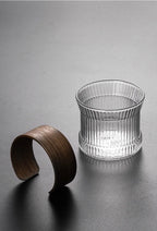 Gianxi Glass Coffee Mug Japanese Style  Walnut Cup SleeveTransparent Kawaii Cup Coffeeware Beautiful Tea Mugs Beer Mug Cute Mug