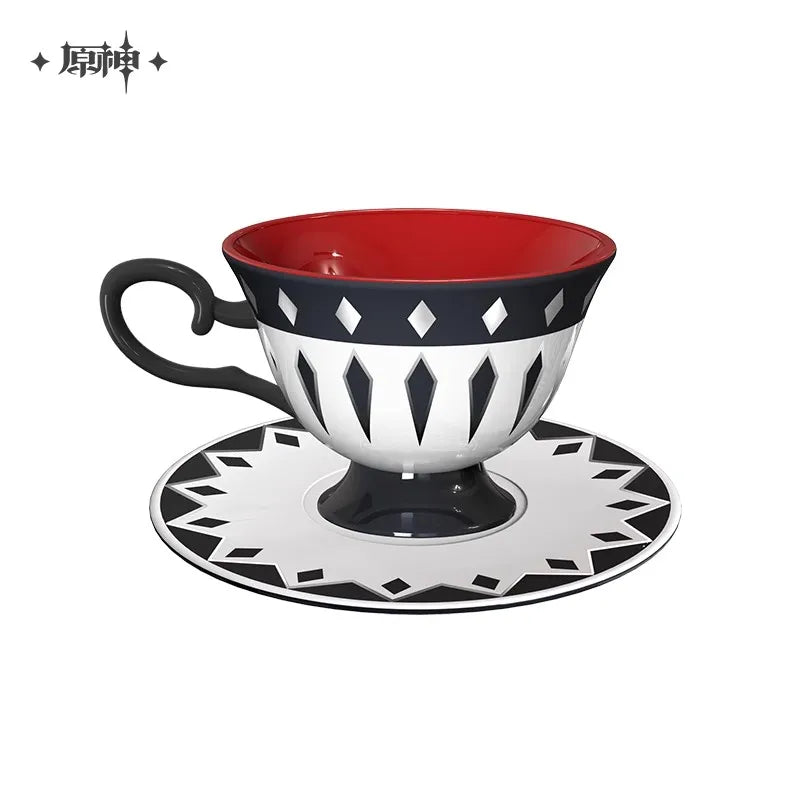 Game Genshin Impact Arlecchino impression Tea Cup Water Cup Cosplay Official Accessories Coffee Cup Gift From Kids Set Present