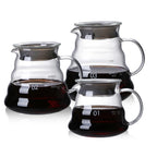 Coffee Carafe 300/500/700ml Coffee Clear Glass Kettle Sharing Pot with Lids Coffee Espresso Maker Accessories