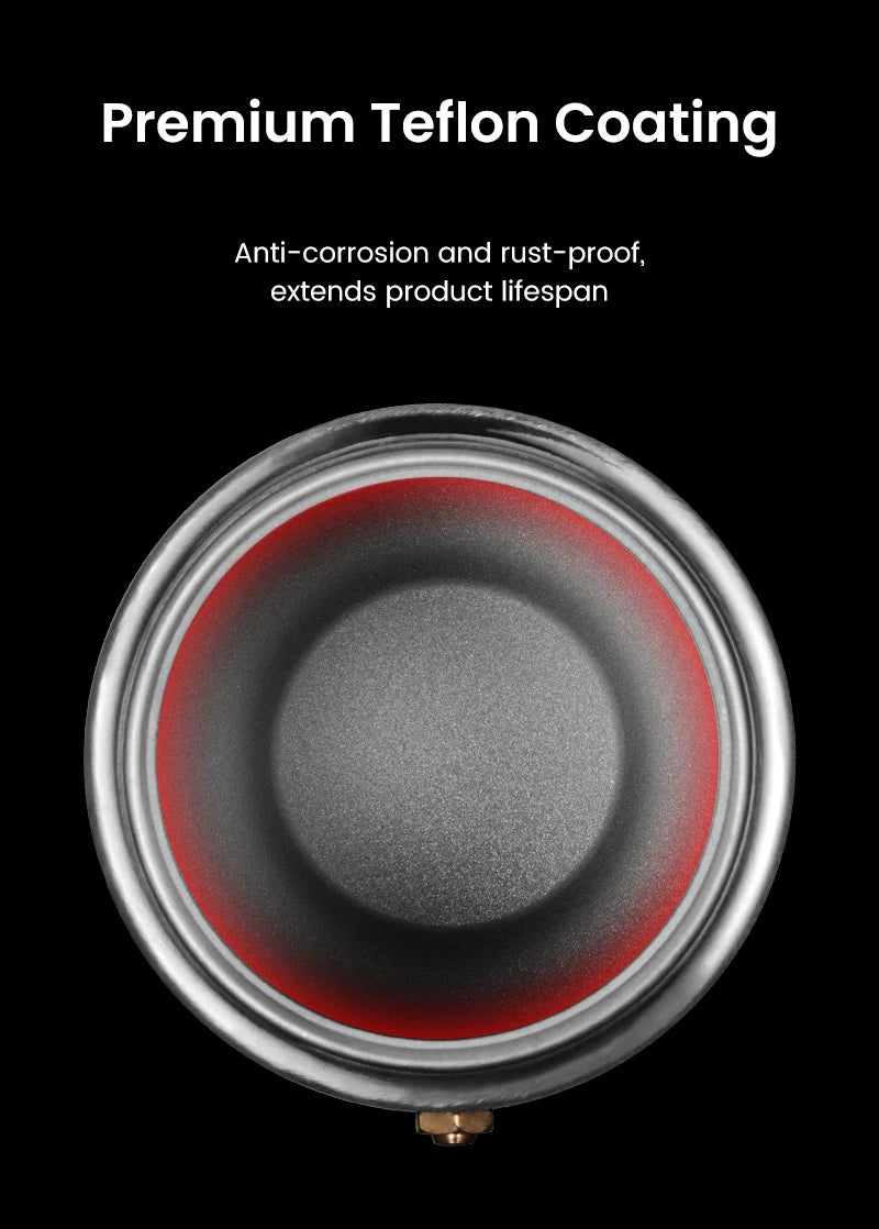 MHW-3BOMBER Moka Pot 350ml Stainless Steel Coffee Maker Integrated Pot-cup Foldable Handle Espresso Pot for Camping Coffee Tool