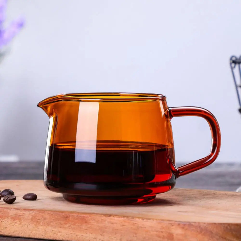 300/550ml Colour Clear Glass Cup Heat-resistant Pour Over Glass Range Coffee Server Carafe Drip Coffee Pot Milk Jug Tea Kettle