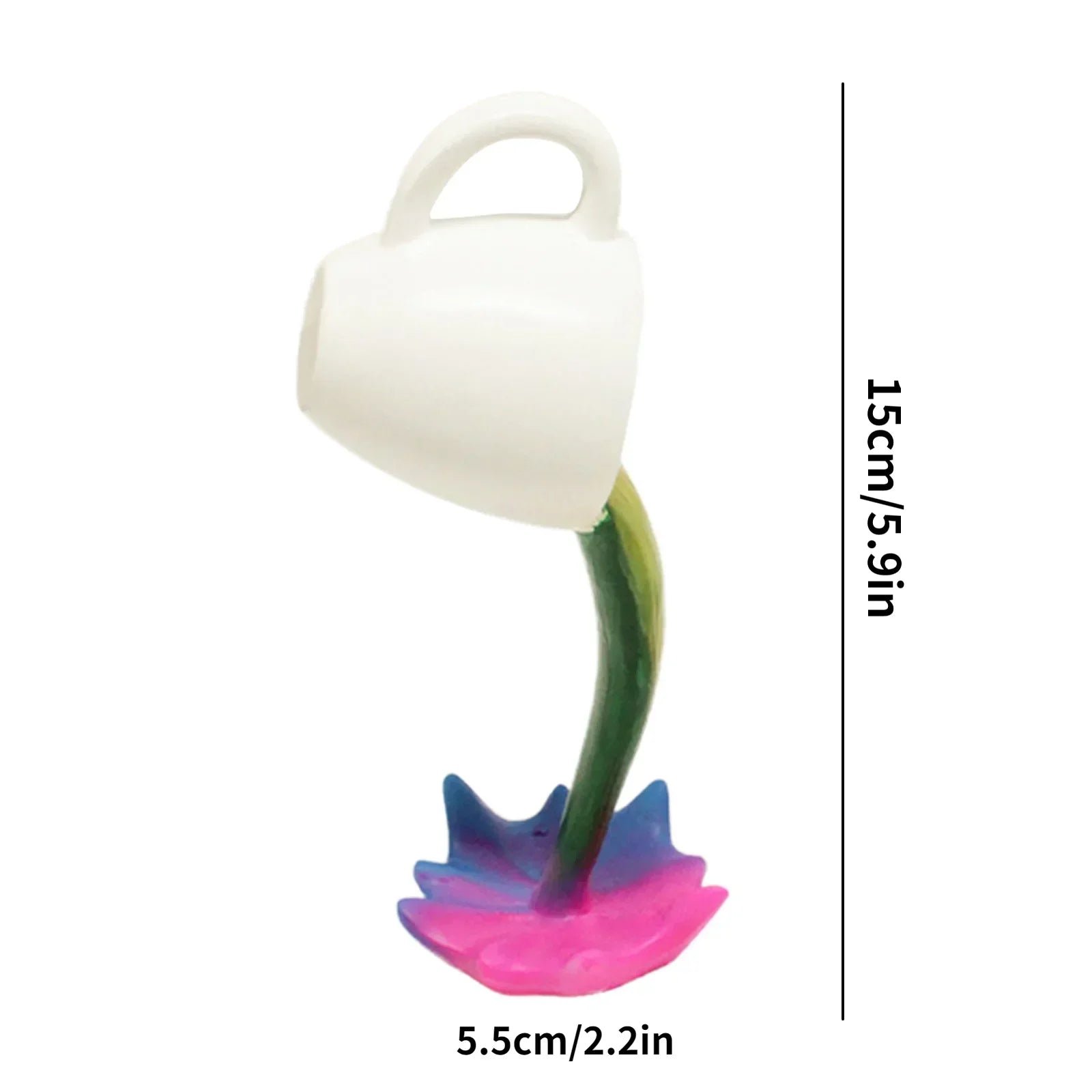 Floating Coffee Mug Art Sculpture Office Home Kitchen Decor Statue Craft Spill Magic Pour Liquid Splash Resin Statue Coffee Mug