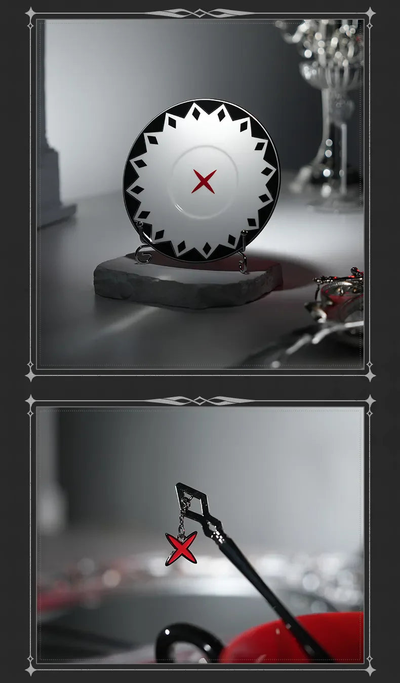 Game Genshin Impact Arlecchino impression Tea Cup Water Cup Cosplay Official Accessories Coffee Cup Gift From Kids Set Present