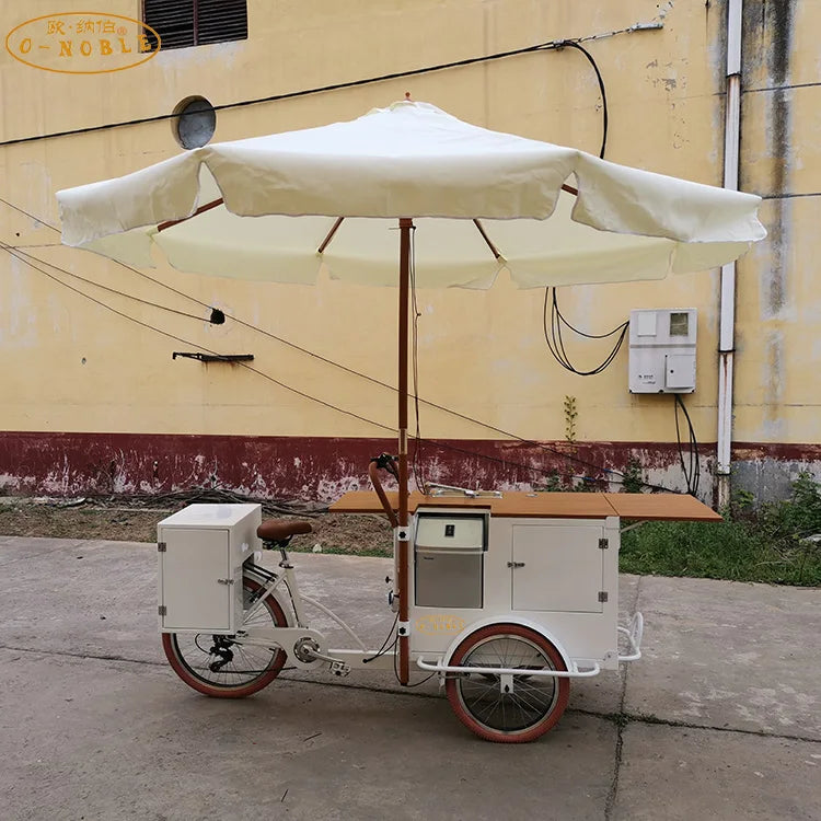 Outdoor Business Bike Electric Coffee Bike For Drink Food Bike