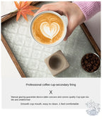 Coarse Pottery Coffee Mug with Base Creative Triangular Cone Shape Mug Personalized Small Espresso Cups for Bar 200ml