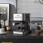 Aeomjk Semi-Automatic Espresso Machine 20 Bar, Professional Coffee Machine Cappuccino Latte Machine with Steam Milk Frother, Espresso Machine with 1.5L Detachable Water Tank