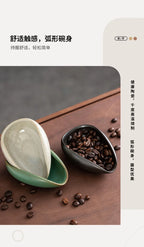Coffee Beans Dosing Cup Trays Pottery Tea Separator Vessel Ceramic Measure Ware Espresso Bean Scoop Shovel Coffee Accessories ﻿
