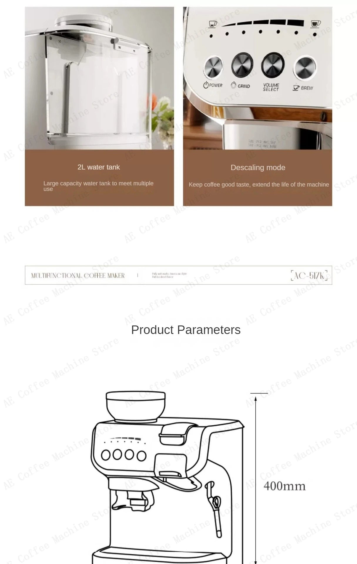 Multifunctional Coffee Machine That Can Use Capsules Grinding Integrated Espresso Machine Semi-automatic Home Coffee Machine