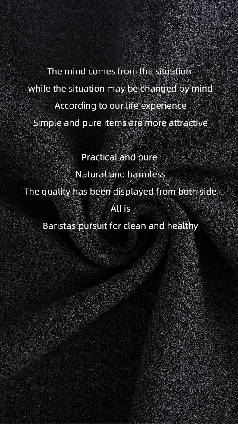 MHW-3BOMBER Portable Coffee Bar Barista Cleaning Towel with Hanging Ring Absorbent Espresso Cup Dish Towels Kitchen Accessories