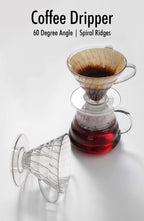 Coffee Dripper Cone Shape Drip Coffee Funnel Plastic V Shape Brewing Coffee Filter Cup V01 V02 for Pour Over Barista 60 Degree