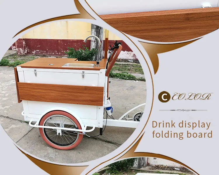 Outdoor Business Bike Electric Coffee Bike For Drink Food Bike