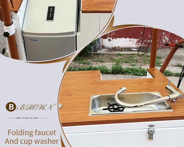 Outdoor Business Bike Electric Coffee Bike For Drink Food Bike