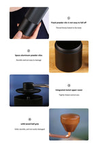 Household Portable Steel Burr Manual Coffee Bean Grinder Aluminum Alloy Coffee Grinder