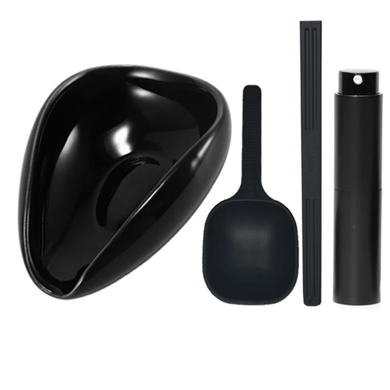 FLYMUYU Coffee Bean Dosing Cup and Spoon Set, Ceramic Dosing Vessel Measuring Tray Kit for Coffee or Tea, Espresso Accessories