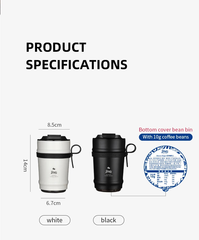 330ML Travel Coffee Mug Car Insulated Cup Stainless Steel Thermal Mug Leak-Proof Thermos Bottle Tea Coffee Cup Vacuum Flasks