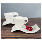 Espresso Coffee Cup Home Living Room Drinking Utensils European Ceramic Cups with Spoon and Cup Holder Kitchen Bar Supplies