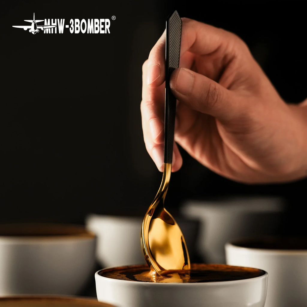 MHW-3BOMBER 1/2/3Pcs Measuring Spoon Coffee Tasting Spoon Stainless Steel Round Spoon for Baking/Cooking/Dessert Kitchen Tool