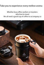 BINCOO Ceramic lined coffee cup, practical insulated cup, portable portable portable water cup, men's and women's 316 stainless