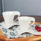 Espresso Coffee Cup Home Living Room Drinking Utensils European Ceramic Cups with Spoon and Cup Holder Kitchen Bar Supplies