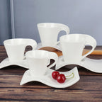 Espresso Coffee Cup Home Living Room Drinking Utensils European Ceramic Cups with Spoon and Cup Holder Kitchen Bar Supplies