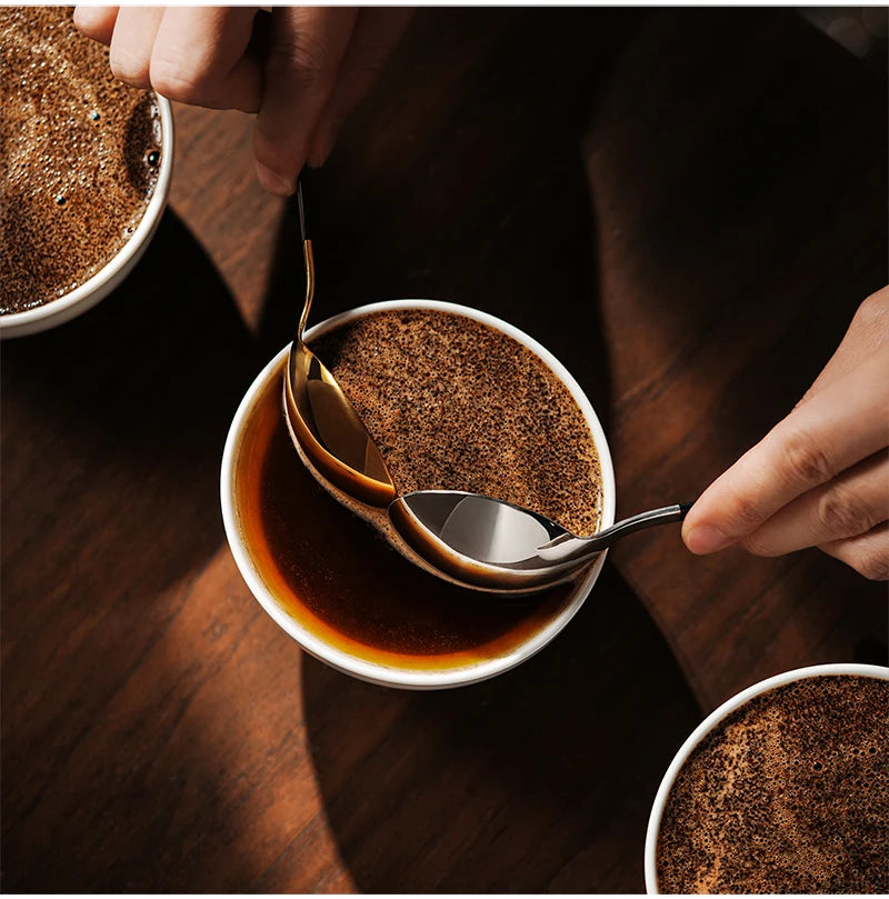 MHW-3BOMBER 1/2/3Pcs Measuring Spoon Coffee Tasting Spoon Stainless Steel Round Spoon for Baking/Cooking/Dessert Kitchen Tool