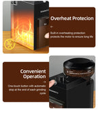 Electric Burr Mill Coffee Grinder Automatic Coffee Bean Grinding With 28 Grind Settings For Espresso French Press Drip 2-12 Cup