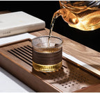 Gianxi Glass Coffee Mug Japanese Style  Walnut Cup SleeveTransparent Kawaii Cup Coffeeware Beautiful Tea Mugs Beer Mug Cute Mug