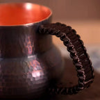 Handcrafted Pure Copper Coffee Mug Creativity Retro Weave Handle Moscow Water Mule Breakfast Cup Moscow Drinkware Tableware