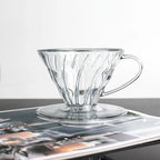 Coffee Dripper Cone Shape Drip Coffee Funnel Plastic V Shape Brewing Coffee Filter Cup V01 V02 for Pour Over Barista 60 Degree